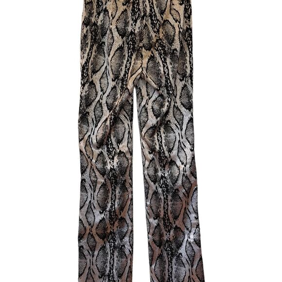 I. AM. GIA. Slater Textured Snake Print Retro Flare Mid Rise Pants Size S - Picture 14 of 16
